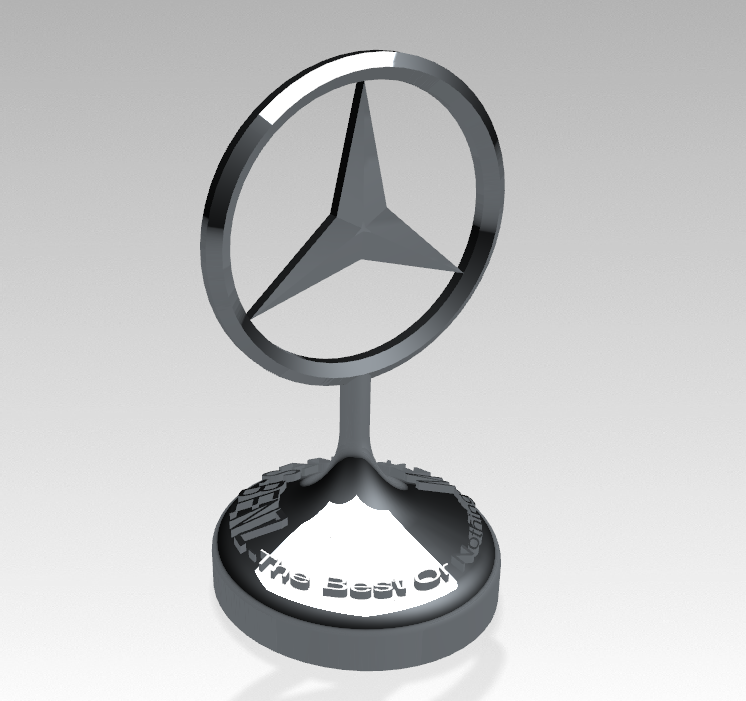 mercedes benz Dekoration amblem hochwertige pinshape automobile logo 3D print model - Mito3D