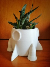 trio small pots succulents pinshape plant-vase jar succulent 3d print model - Mito3D