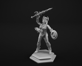 warrior princess pinshape xena femme guerrier warhammer 40k princesse jeune fille figurines fantasy bow 3d print model - Mito3D