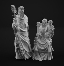 sainte famille 3d imprimer modèle pinshape vierge storical statues sculpture renaissance jésus saint noël art 3d print model - Mito3D
