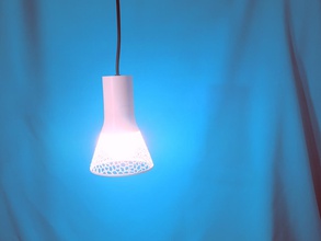 voronoi shade ikea base pinshape patterns e27 socket shadebase lighting homedecor lampshade 3d print model - Mito3D