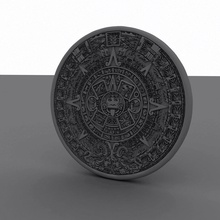 aztec calendar pinshape mexico mayans maya 3d print model - Mito3D