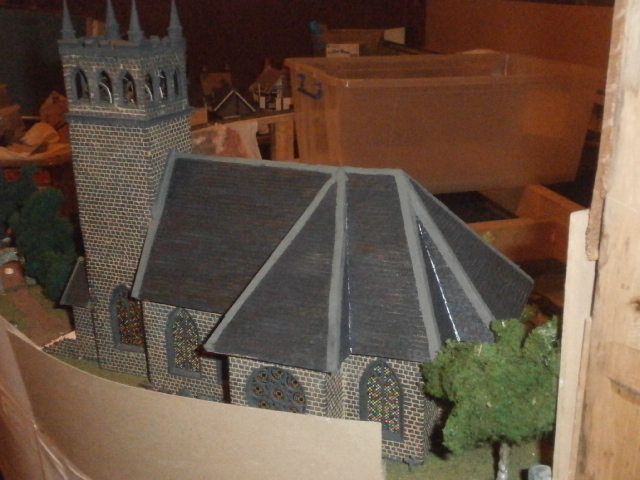 scaleprint st trinians chiesa 1 windows castleations porta pinshape disegno 3d 3D print model - Mito3D