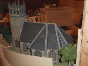 scaleprint st trinians church 1 windows castleations door pinshape 3d-design 3d print model - Mito3D