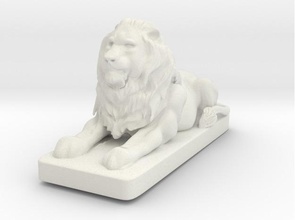 lion sculpture pinshape lions gargoyle stone animal statue sculpure 3d print model - Mito3D