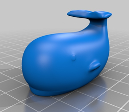 cute whale pinshape 3d print model - Mito3D