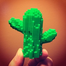 minecraft cactus pinshape tinkercad 3d print model - Mito3D