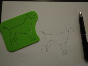 chien coloriage pinshape coloration 3d print model - Mito3D