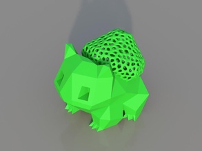 poly voronoi hybrid bulbasaur pinshape 3d design 3d print model - Mito3D