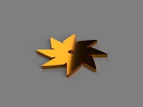8 point throwing star pinshape 3d-design 3d print model - Mito3D