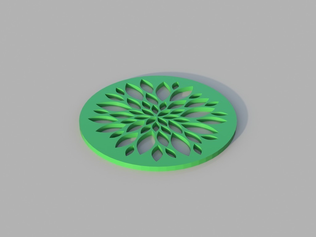floral montanha russa pinshape 3d design 3D print model - Mito3D