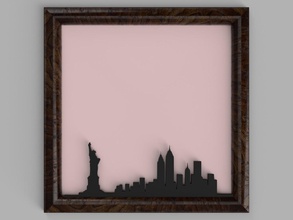 york city skyline pinshape Conception 3d 3d print model - Mito3D