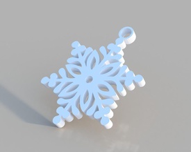 floco neve ornamento pinshape 3d design 3d print model - Mito3D