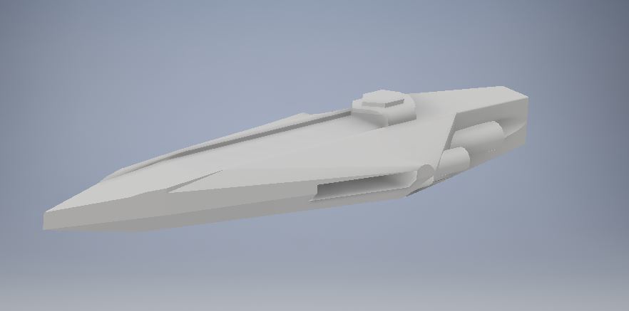 mamut sınıf cruiser pinshape uzay gemisi savaş gemi sci fi 3D print model - Mito3D