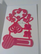 valentine's card insert pinshape 3d-design 3d print model - Mito3D