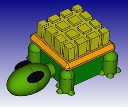 turtle 3d block zoo pinshape 3d-design 3d print model - Mito3D