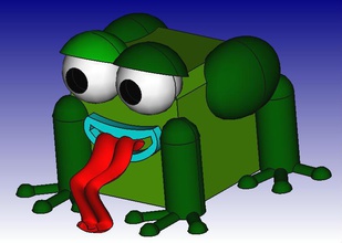 frog 3d block zoo pinshape 3d-design 3d print model - Mito3D
