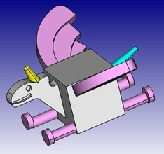 unicorn pegasus 3d blocco zoo pinshape disegno 3d print model - Mito3D