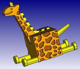 giraffe 3d block zoo pinshape 3d-design 3d print model - Mito3D
