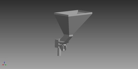 filastruder tramoggia verticale pinshape disegno 3d 3d print model - Mito3D