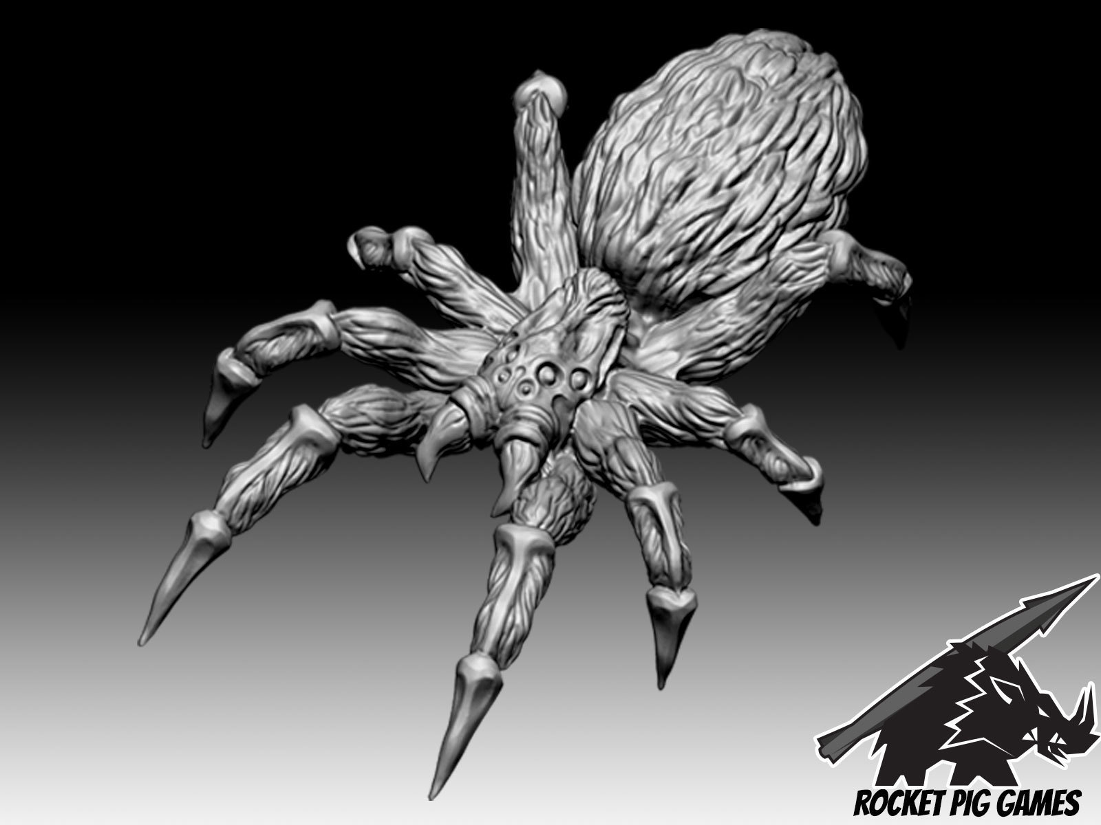 rocket pig games giant spider pinshape dungeons gothic horror gaming miniatures fantasy d&d dnd 3D print model - Mito3D