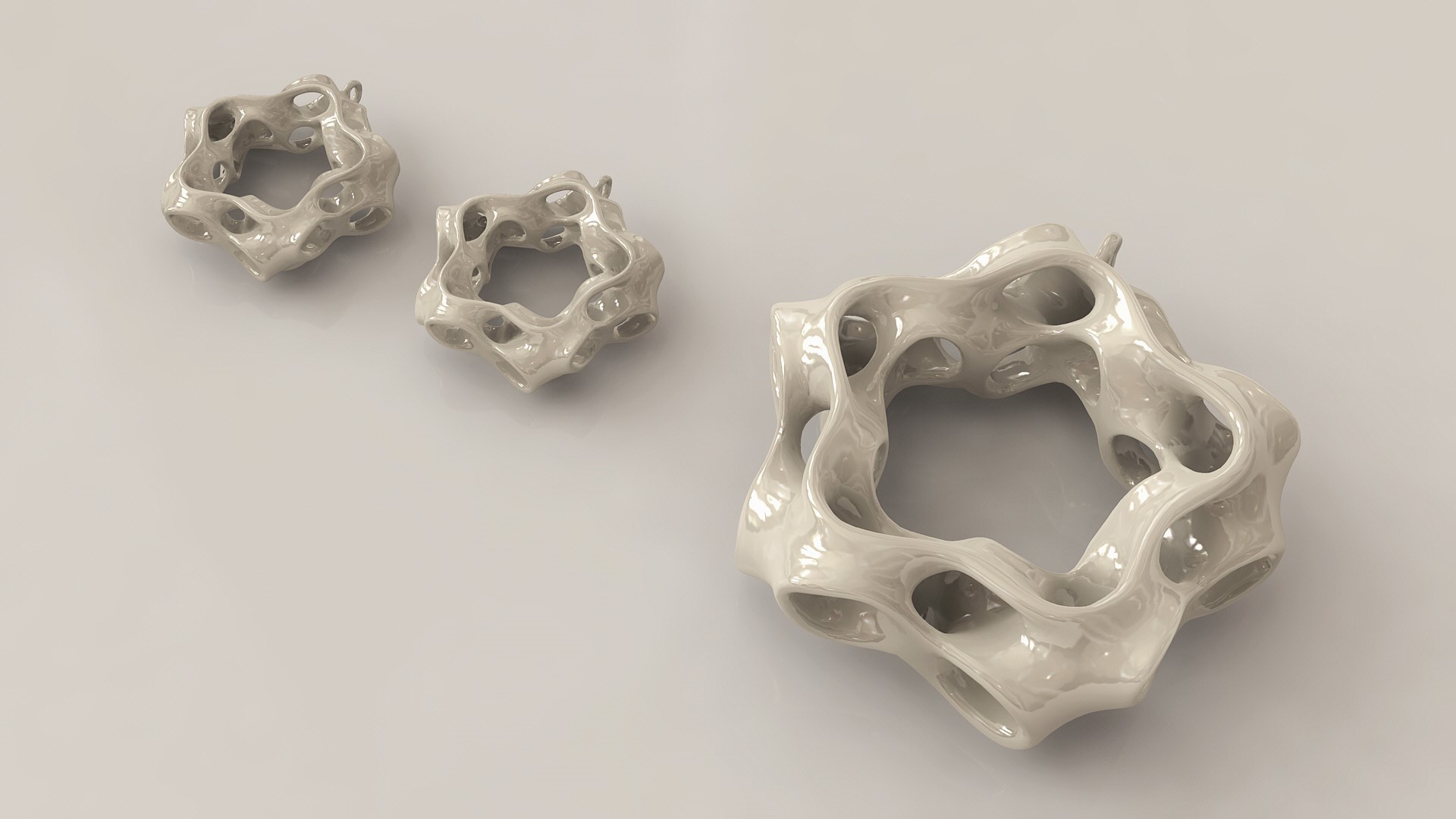 coral pendientes collar pinshape elle joyas diseño concurso protonik orgánica joyería aretes 3D print model - Mito3D