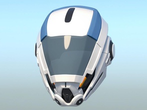 mass andromeda cosplay helmet 3d-printable pinshape prop 3d print model - Mito3D