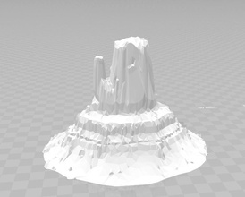 scalabile montagne deserto dune colline pinshape mountain badland hill 3d print model - Mito3D