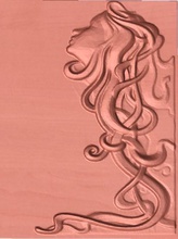 femmes bas relief pinshape modèle 3d fichier stl soulagement art 3d print model - Mito3D