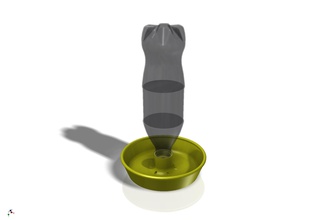 pájaro waterer botellas pet pinshape alimentador mascota bebederos 3d print model - Mito3D