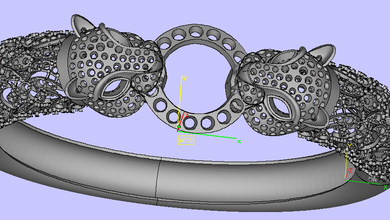 aslan halhal pinshape yarışma elle takı tasarım moda jewlery mücevher 3d print model - Mito3D