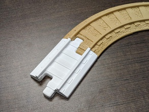 geotrax trem curto reto pinshape brinquedo substituição pista 3d print model - Mito3D