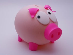 biggy panks schüchtern sparschwein pinshape piggy banks bank Geld box 3d design 3d print model - Mito3D