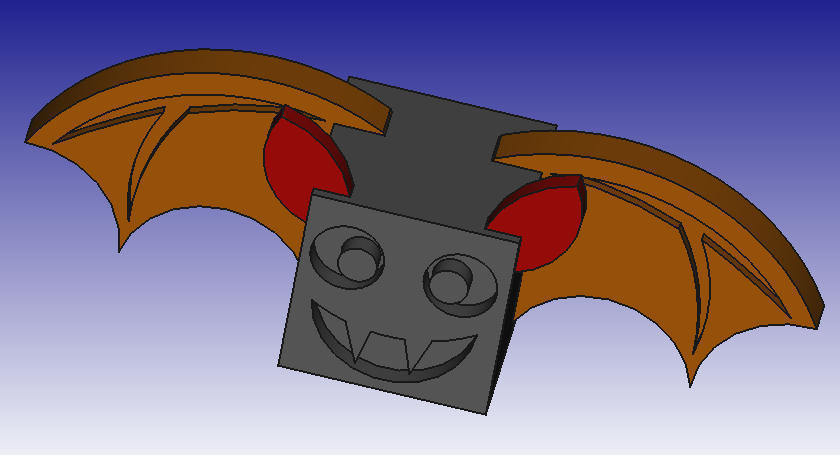 batty 3d block zoo pinshape 3d-design 3D print model - Mito3D