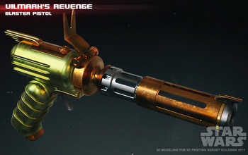 vilmarhs revenge blaster pistol pinshape cosplays replica gun starwarsweapons starwars costume props 3d print model - Mito3D