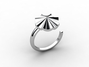anneau parasol pinshape bijoux design concours d'argent 3d print model - Mito3D
