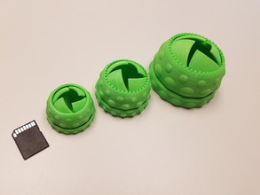 mechanical iris dome box print-in-place pinshape irisbox gift 3d print model - Mito3D