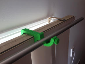 perde çubuk tutucu pinshape kör panjur ışık pencere 3d print model - Mito3D