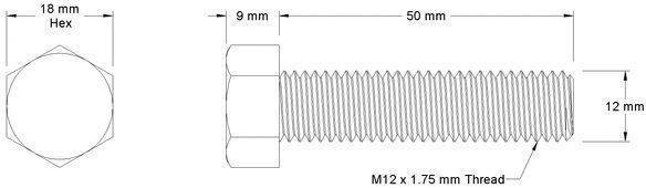 metric m12 hex head screws nuts collection pinshape 3d print model - Mito3D
