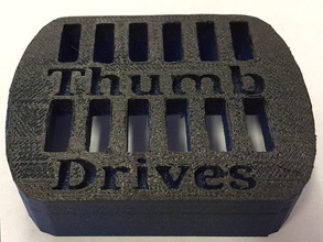12 slot thumb drive holder pinshape gadet usefull 3d print model - Mito3D