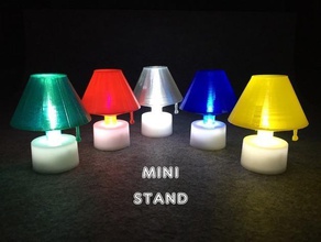 mini stand candela led pinshape decorazione illuminazione miniature 3d print model - Mito3D