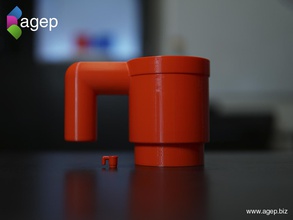 human sized lego pinshape tools-holder snack-holder pen-holder lego-mug container afol 3d print model - Mito3D