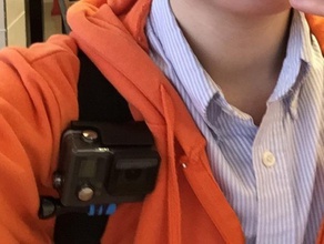 connettore gopro bag pinshape borsa clip actioncam fotocamera testa 3d print model - Mito3D