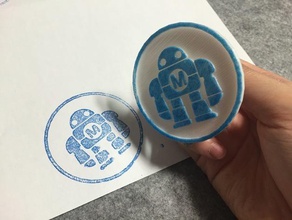 maker faire robot stamp pinshape image svg tinkercad robotic-arm makey 3d print model - Mito3D