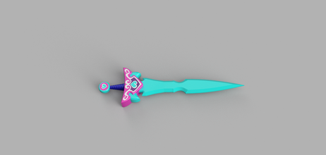 nella princess knight sword pinshape cosplay prop swords kids- nella-the-princess-knight 3d print model - Mito3D