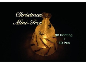 mini árbol navidad impresión 3d pen pinshape ledcandle decoración 3dpen árboles 3d print model - Mito3D