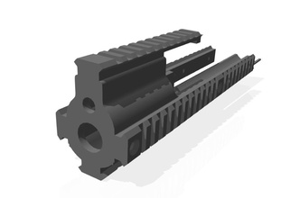 vfc scar gbb ferroviario pinshape softair ssr rail h cicatrice 3d print model - Mito3D