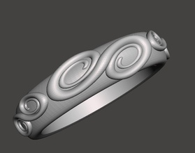Spiralen ring pinshape Schmuck 3d print model - Mito3D