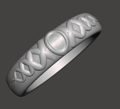 free form ring pinshape ring-jewelry 3d print model - Mito3D