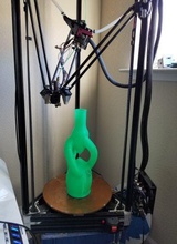 triple pipe pinshape vert bol vase chanvre cannabis mauvaises herbes gros coutume conception art bong l'eau 3d print model - Mito3D